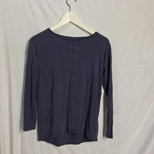 Paraphrase Deep Blue Long Sleeve Top Small